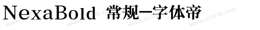 NexaBold 常规字体转换